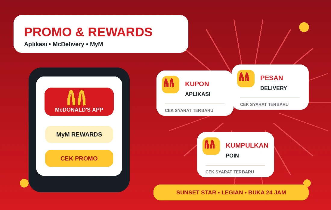 Akses promo aplikasi, MyM Rewards, dan McDelivery untuk Sunset Star